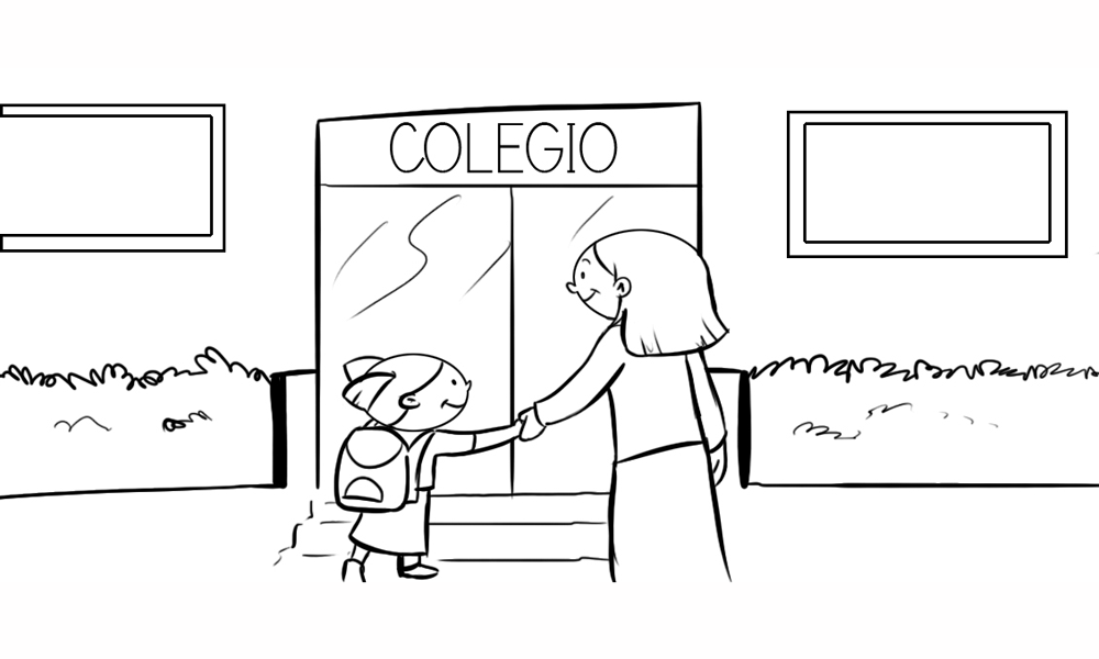 Ir al colegio Colouring Pages