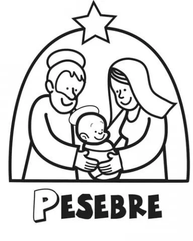 Dibujos de Pesebre para colorear