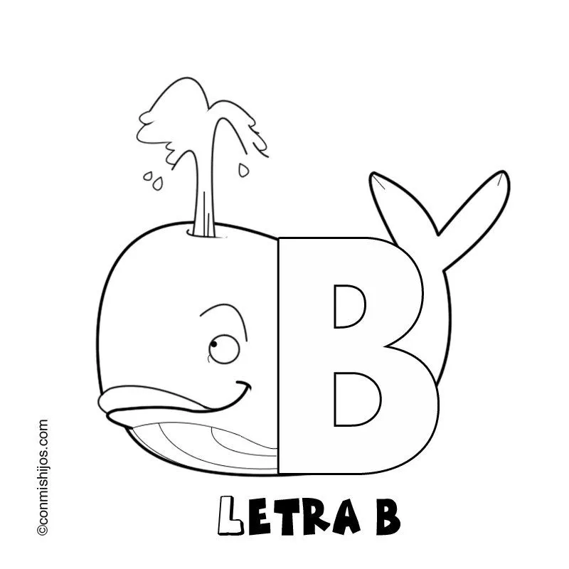 Imprimir: Letra B: Dibujos para colorear