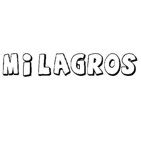 Imprimir: MILAGROS: Dibujos para colorear