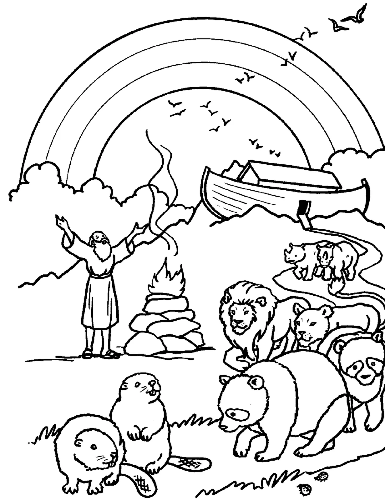 Dibujos para colorear del Arca de Noe | Imagenes Cristianas Para ...