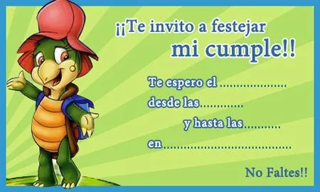  ... Aquí para Imprimir la tarjeta de cumpleaños de La tortuga Manuelita