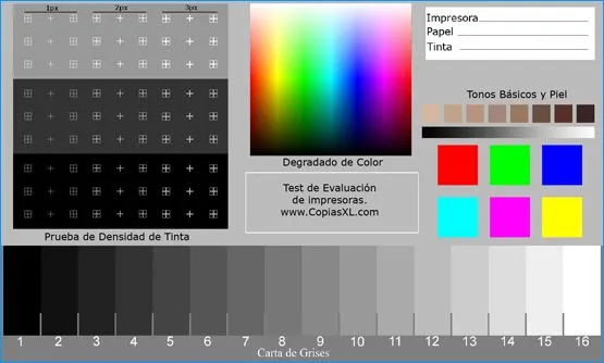 Imprimir test perfil de color