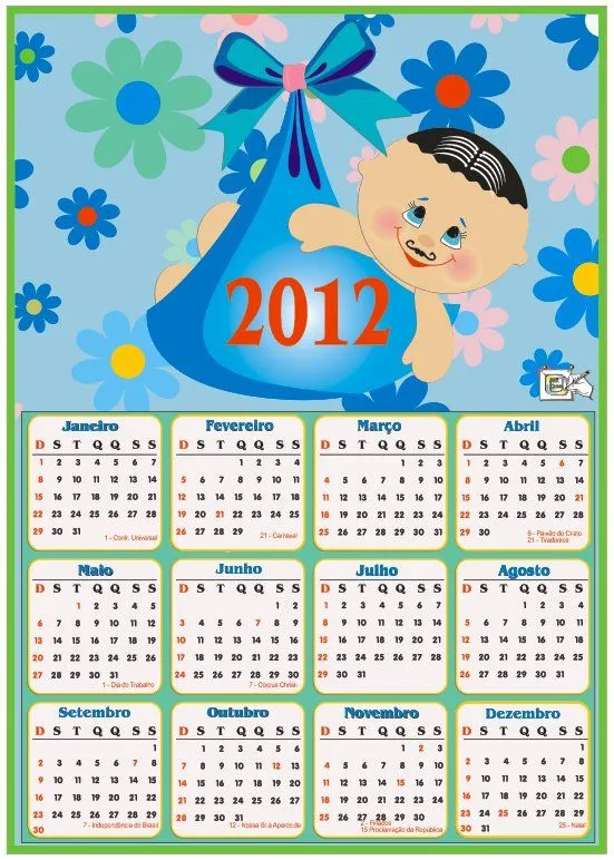  ... in corel draw arte j e segundo calendario de 2012 predominando