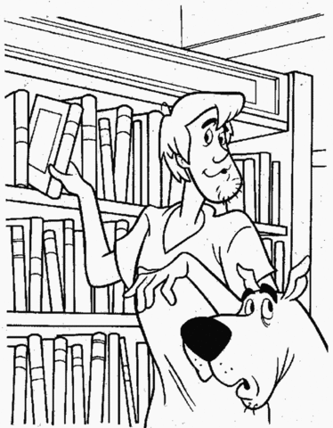 In Library coloring page | Super Coloring