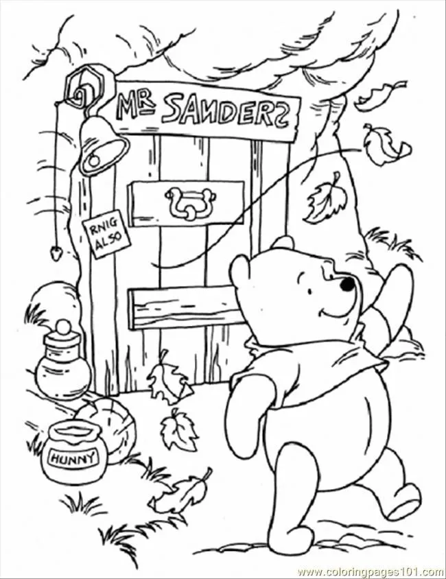 in windy day winnie the pooh color this page online