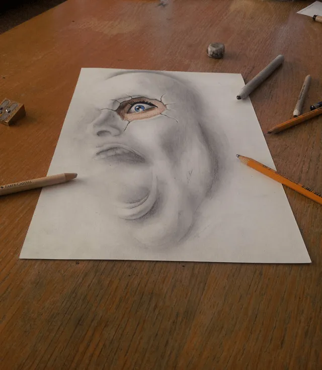 Increíbles dibujos 3D con lápiz en superficies planas