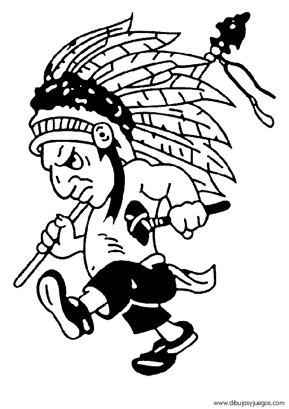 Indio Americano Colouring Pages