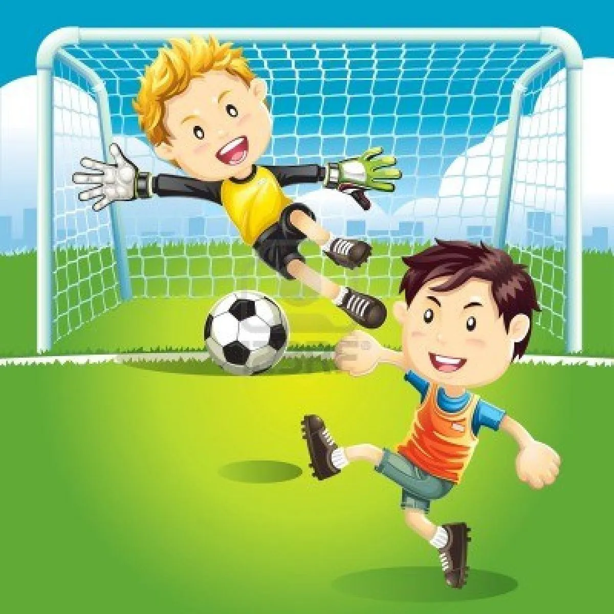 Jugando soccer - Imageneitor