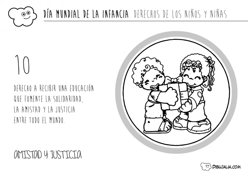 Dia Infancia derechos niños 10 - Dibujo #372 - Dibujalia - Dibujos para  Colorear y Recursos Educativos