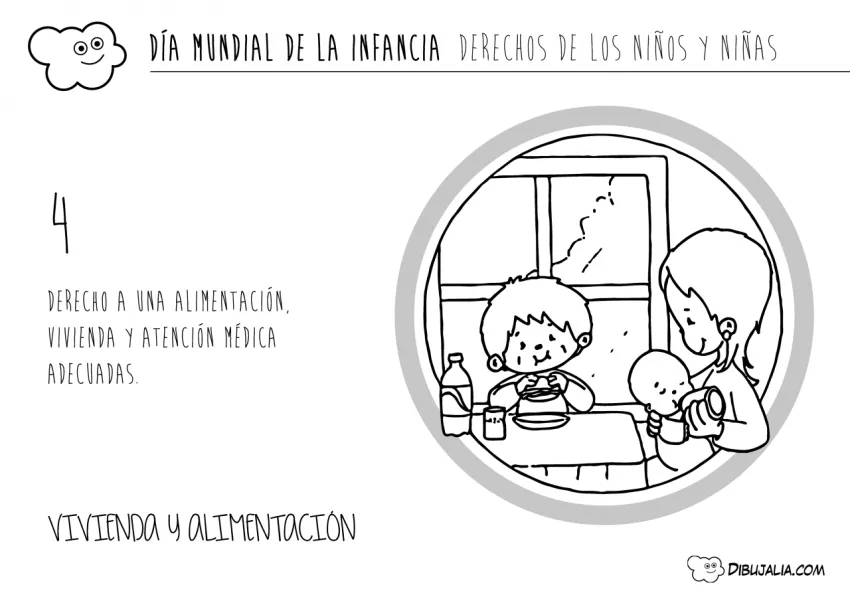 Dia Infancia derechos niños 04 - Dibujo #371 - Dibujalia - Dibujos para  Colorear y Recursos Educativos