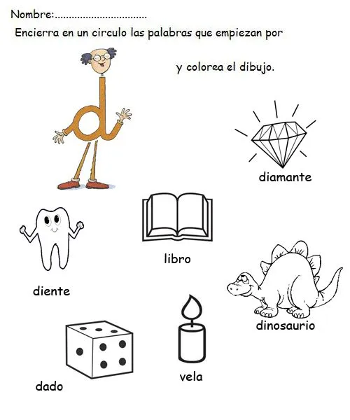 Infantil al aula: Fichas ch, d y e