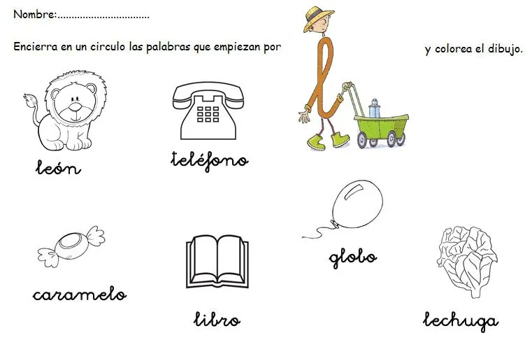 Infantil al aula: fichas l, ll, m