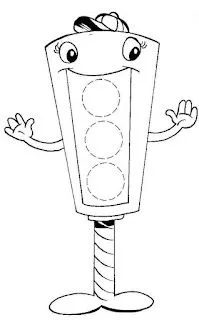 Semaforo para colorear infantil - Imagui