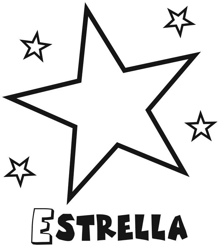 infantil de estrella con estrellitas. Dibujos para colorear