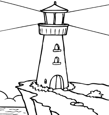  ... Infantil: Farol para Colorir - Desenhos sobre o mar para Imprimir