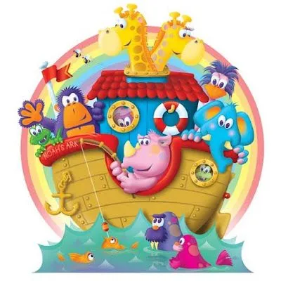 INFANTILES Y PARA NIÑOS: DIBUJO DEL ARCA DE NOE CON JIRAFAS, MONOS ...