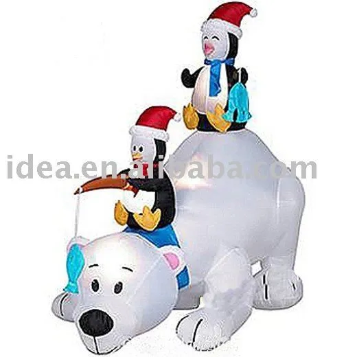 inflables oso polar pingüinos-Adornos navideños-Identificación del ...