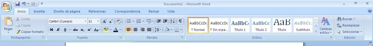 Informàtica y Computaciòn: Menú Inicio de Word 2007