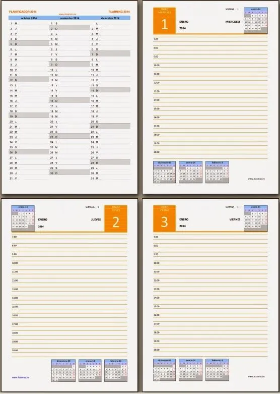 INFORMÁTICA INZAMAC: AGENDA DIETARIO 2014 LISTA PARA IMPRIMIR