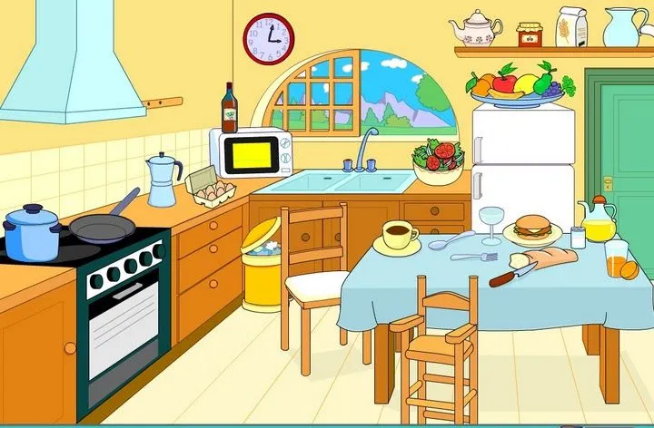 Dibujo partes casa en inglés - Imagui