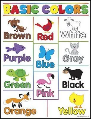 INGLÉS PARA NIÑOS - LOS COLORES BÁSICOS - BASIC COLORS : FICHAS ...