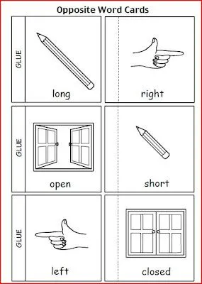 INGLES PARA NIÑOS (FICHAS): OPUESTOS, BIG - SMALL