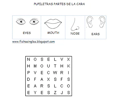 INGLES PARA NIÑOS (FICHAS): PUPILETRAS EN INGLES (a pedido)