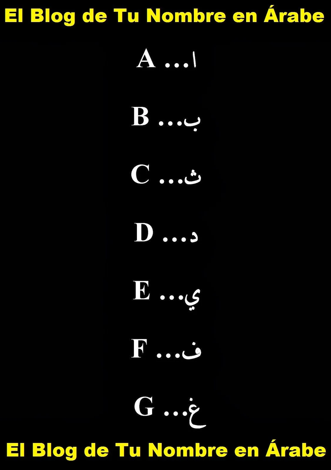 LAS INICIALES EN ÁRABE - TU NOMBRE EN ÁRABE