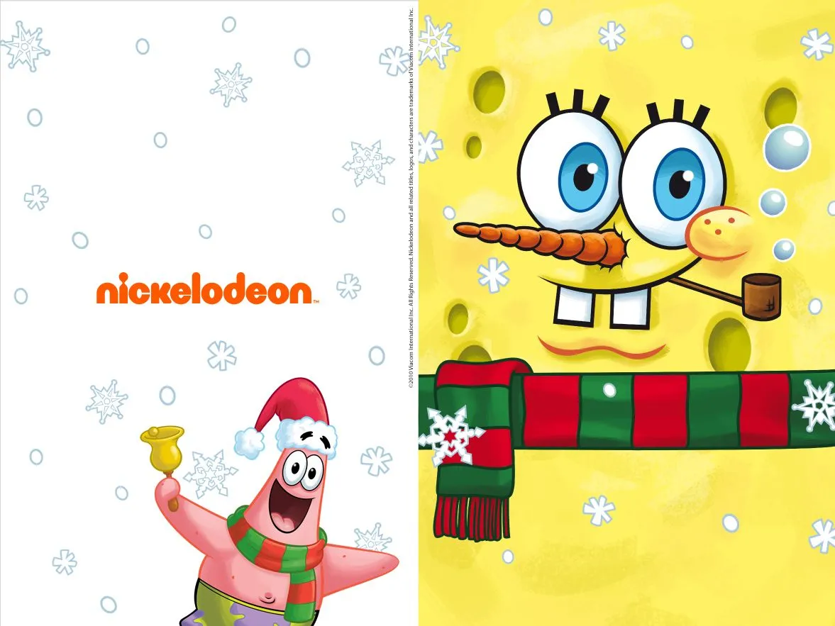 Inolgo - Entretenimiento Infantil: Fondos Navidad Bob Esponja 01