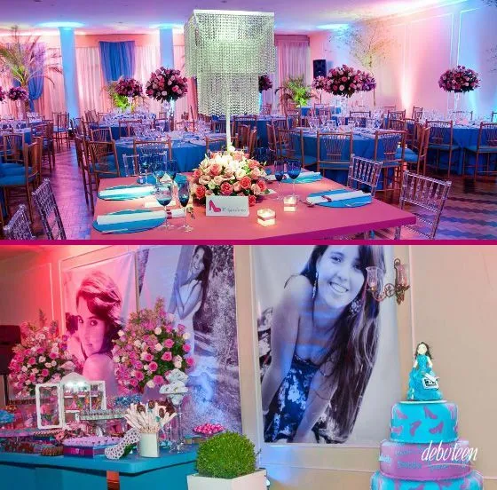 Inspiration Party Blue and Pink | Decoração Festa de 15 Anos ...