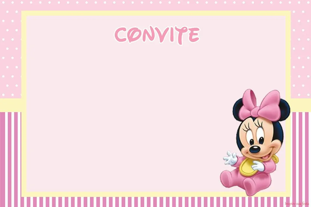 Inspire sua festa » Minnie Baby – Artes personalizadas gratuitas