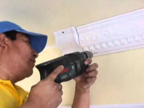 Instalacion de Moldura de yeso - YouTube