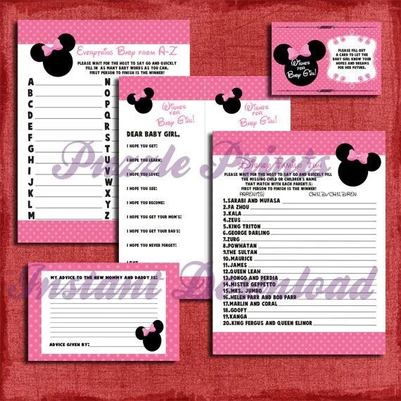 Instant Download Printable Minnie Inspired Baby by PuzzlePrints