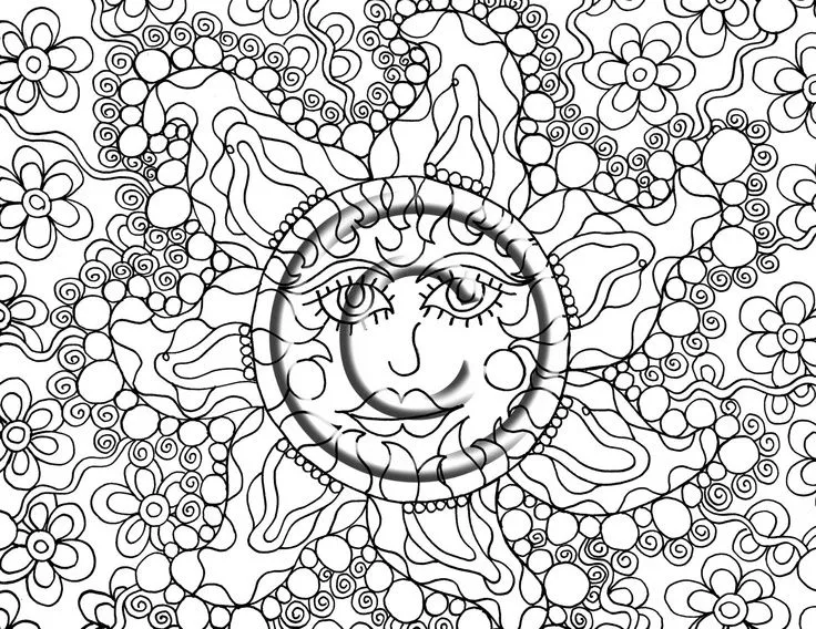 Instant PDF Digital Download Coloring Page Hand Drawn Zentangle ...