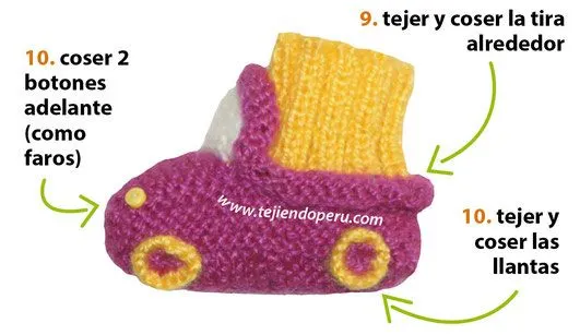 Instrucciones para tejer botitas de bebé - Imagui