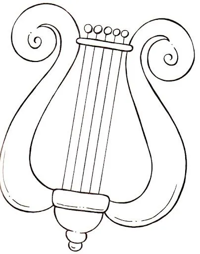 INSTRUMENTOS DE CUERDA PARA COLOREAR | Dibujos para colorear