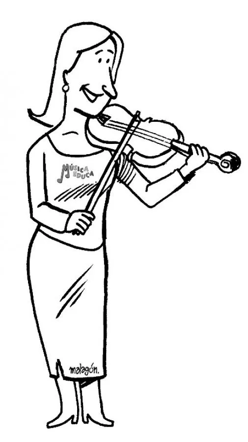 Violin - Instrumentos de Música: dibujos para colorear