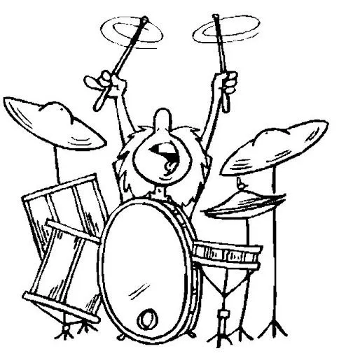 INSTRUMENTOS DE PERCUSION PARA COLOREAR | Dibujos para colorear