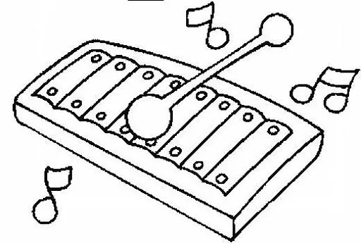 Instrumentos de percusión para colorear con nombres - Imagui