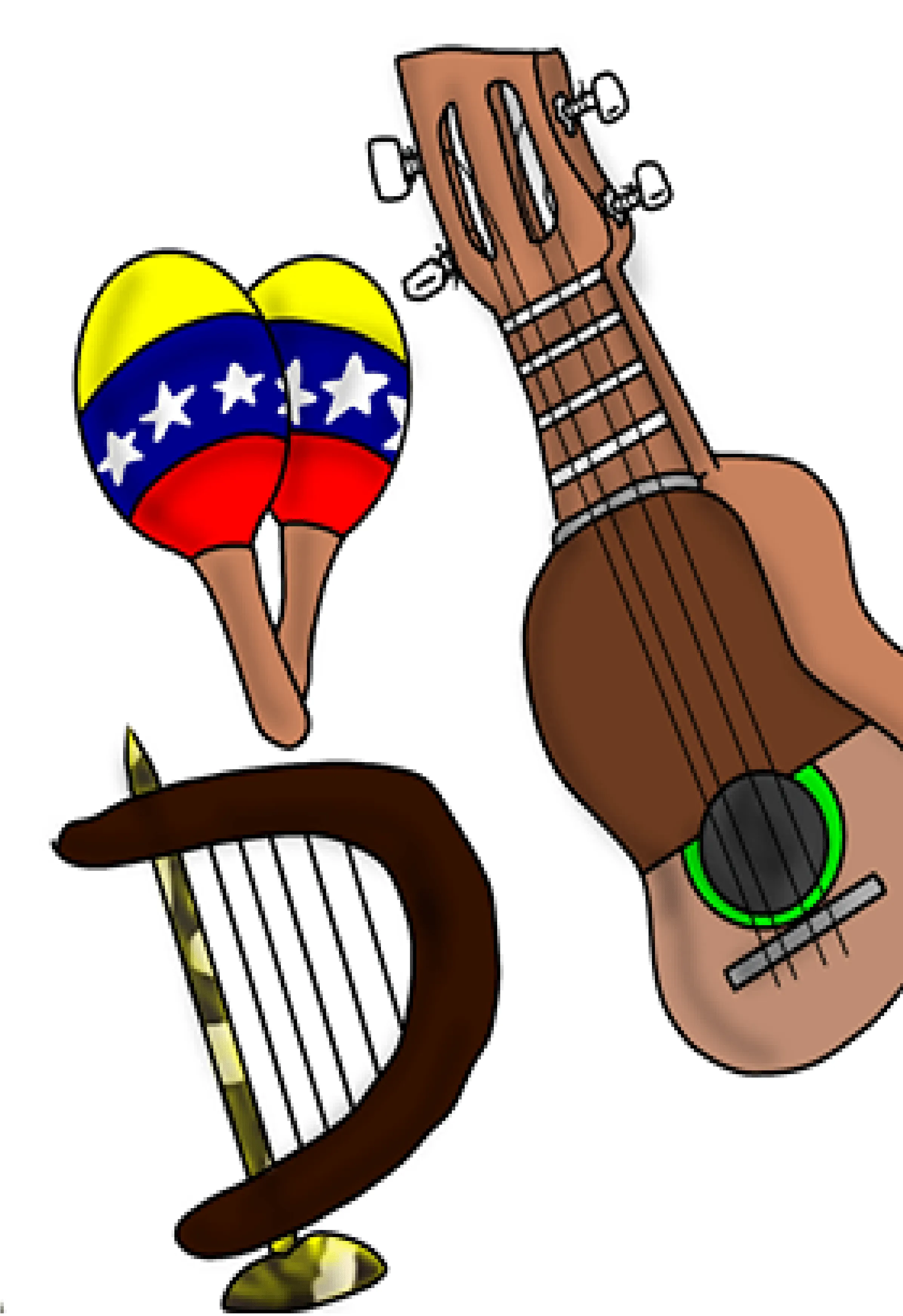 Instrumentos y vestimenta joropo. (Dibujos y Procedimiento). — Steemit