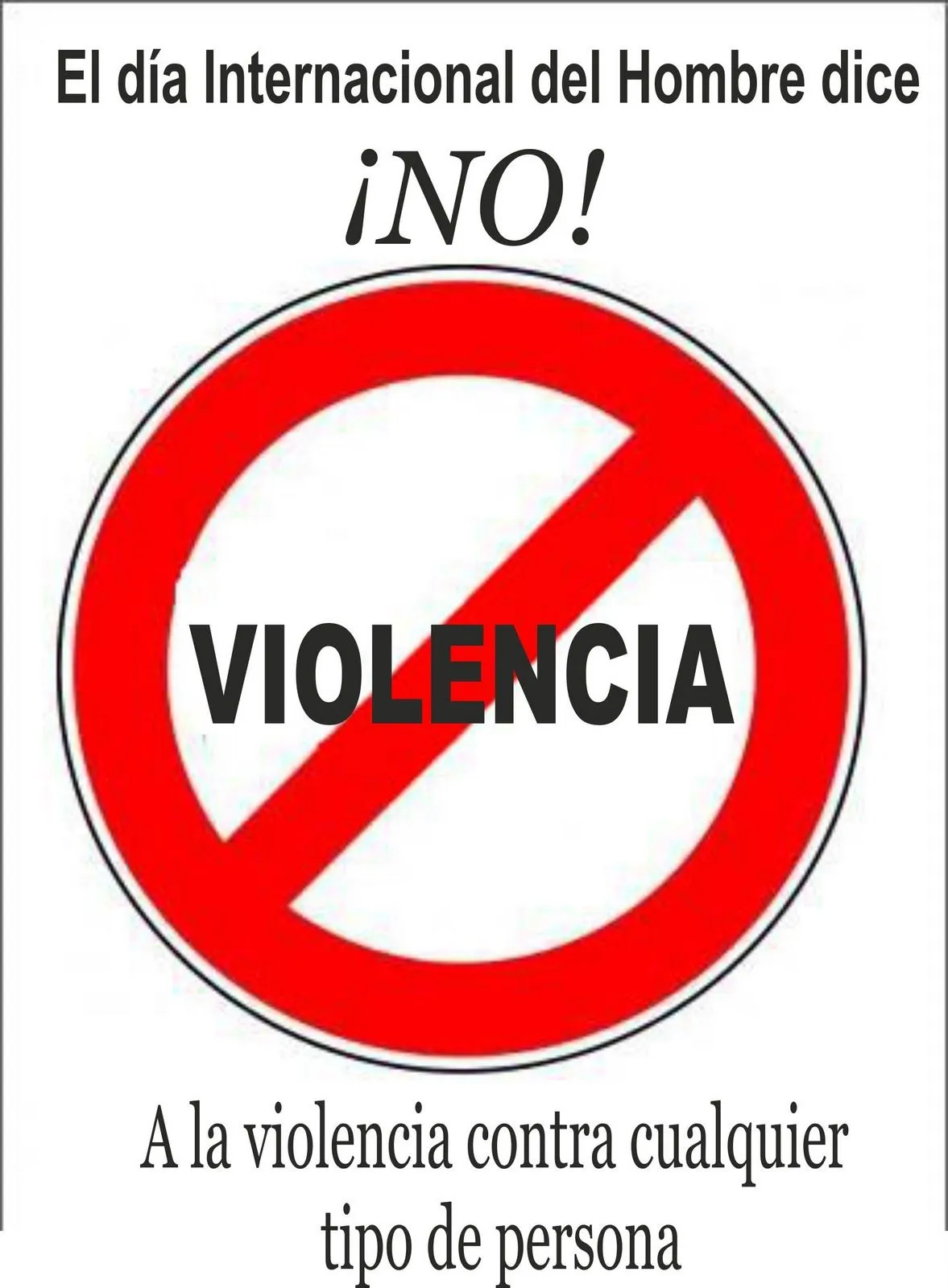 Dia Internacional del Hombre: Digan no a la violencia