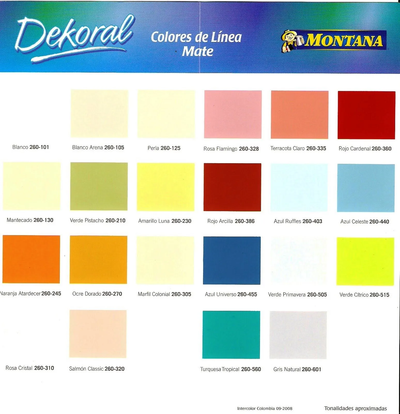 Pinturas solintex brillo de seda carta de colores - Imagui