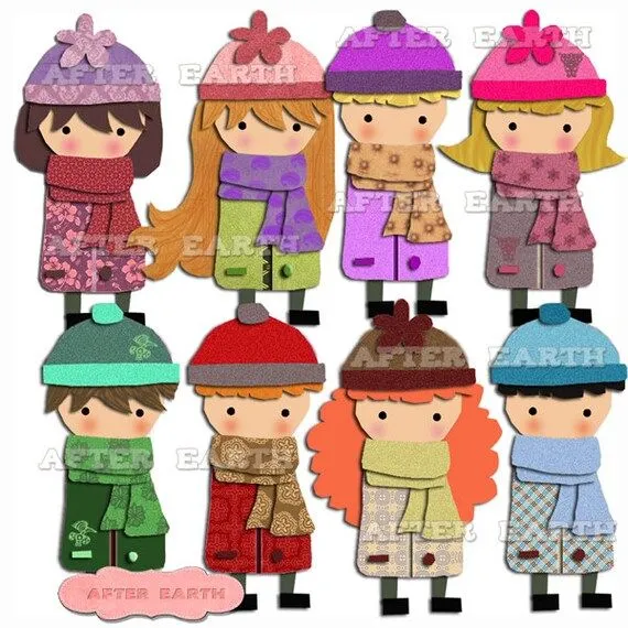 Invierno muñecas digital imágenes prediseñadas para por AfterEarth