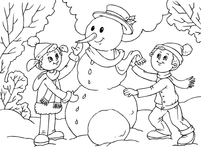 Invierno para pintar niños - Imagui