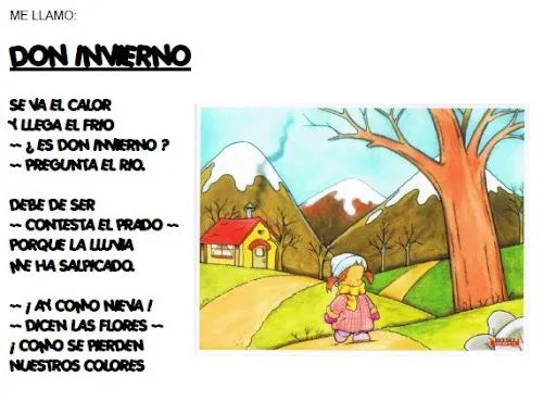 EL INVIERNO: POESIAS CANCIONES FICHAS DEL INVIERNO