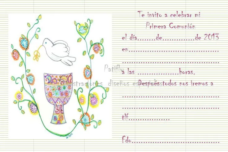 Invita a tus amigos a acompañarte el día de tu Primera Comunión ...