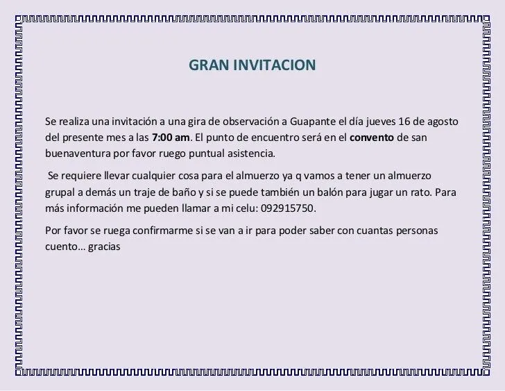 Gran invitacion