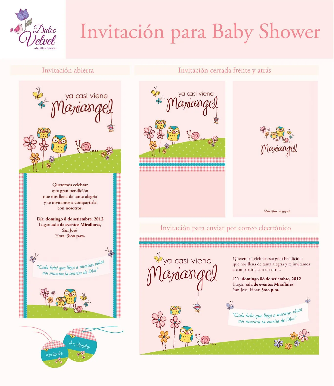 Invitación para Baby Shower de niña | Dulce Velvet