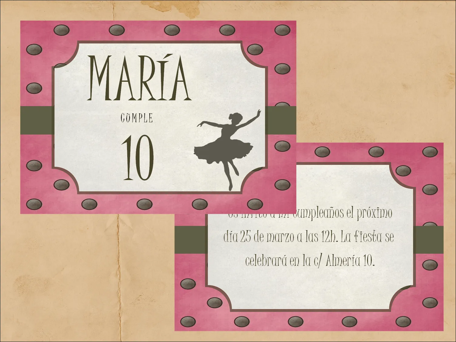 Invitación para una bailarina – Paper Project